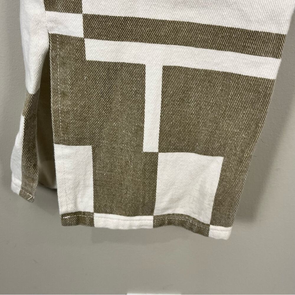 Beige Botany Wide Leg High Waisted Color Block Jeans Brown White Women's Small - Picture 4 of 7